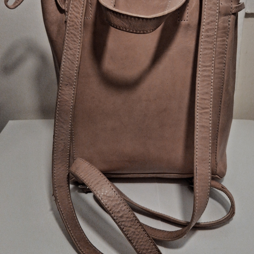 Loeffler Randall Leather Backpack Distressed - image 4